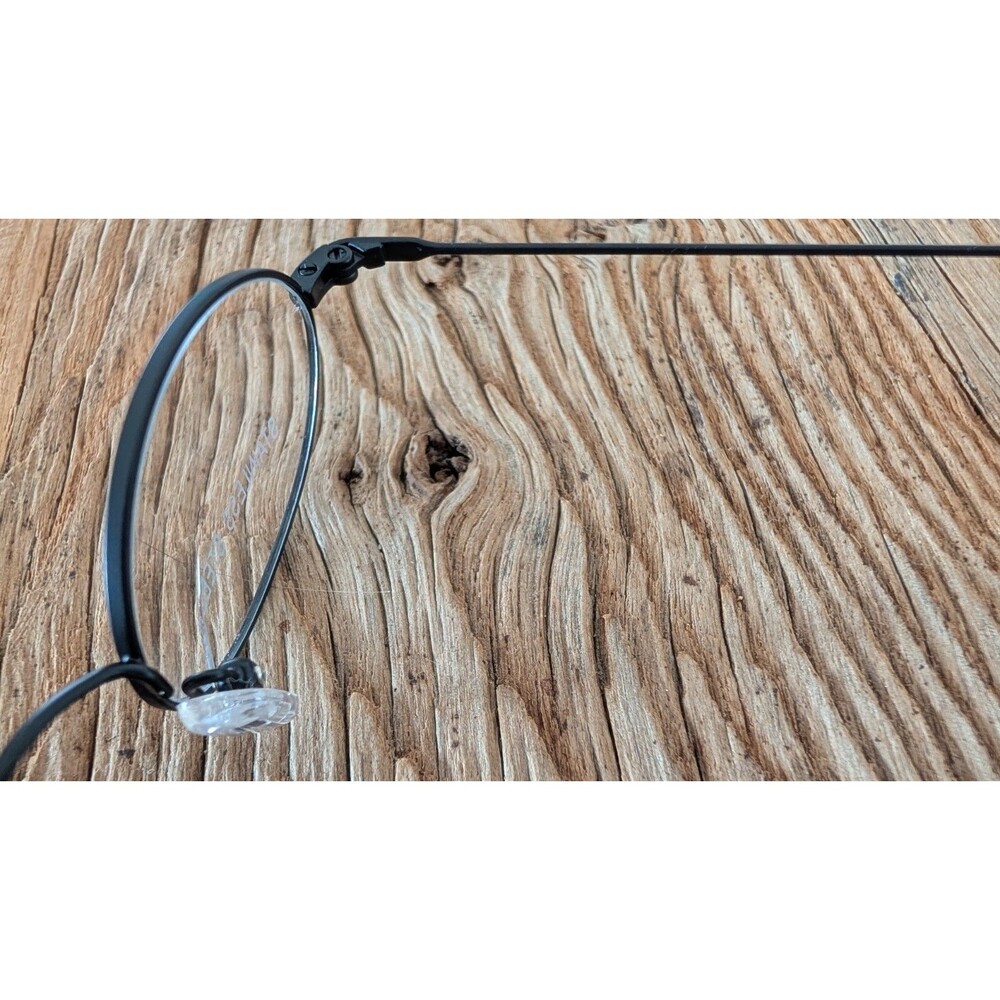 Matsushida Japanese Black Stainless Steel Full Rim Oval Eyeglasses Frame Only - Picture 8 of 16